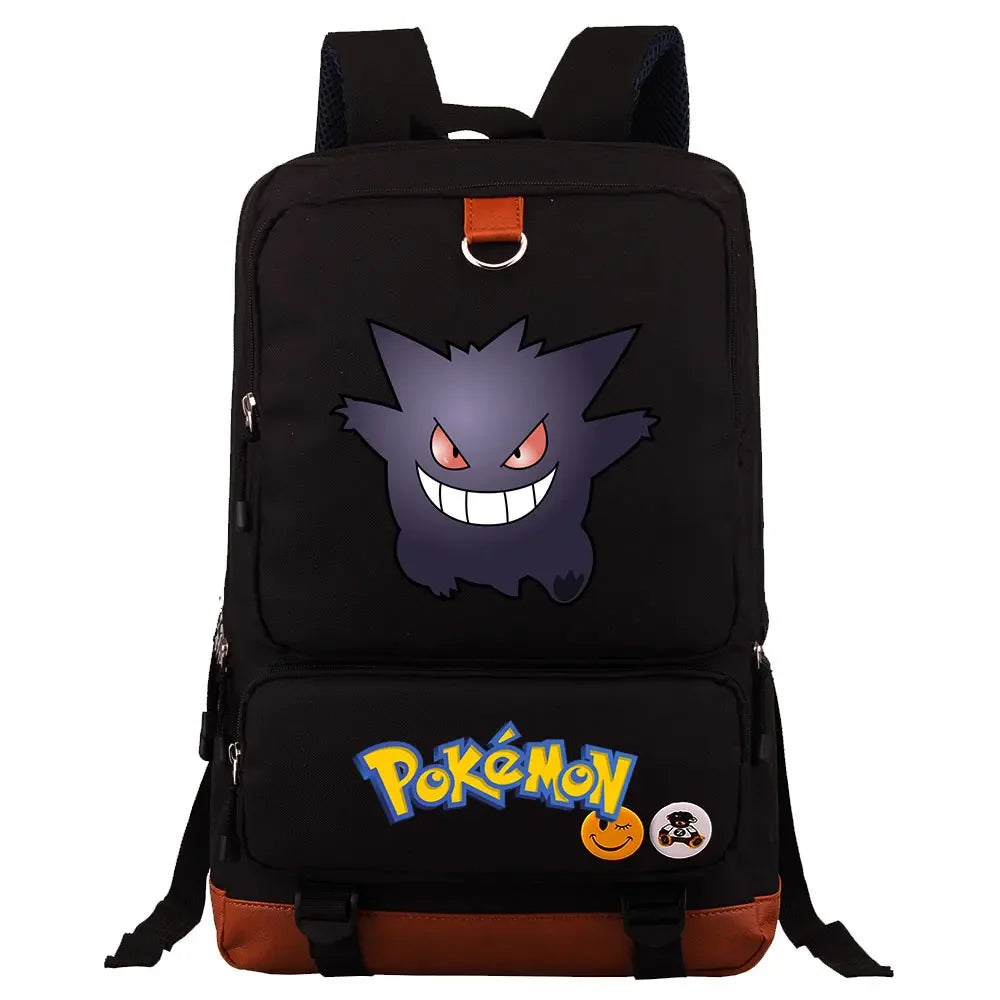 Charmander Squirtle Gengar Boys Girls Kids School Book Bags Women Bagpack Teenagers Canvas Men Laptop Travel Student Backpack