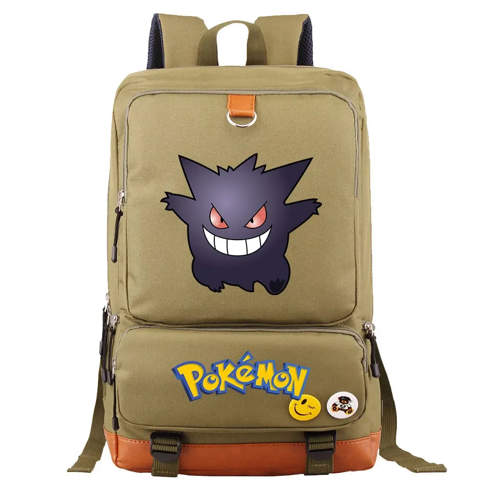Charmander Squirtle Gengar Boys Girls Kids School Book Bags Women Bagpack Teenagers Canvas Men Laptop Travel Student Backpack