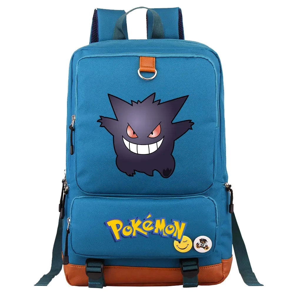 Charmander Squirtle Gengar Boys Girls Kids School Book Bags Women Bagpack Teenagers Canvas Men Laptop Travel Student Backpack