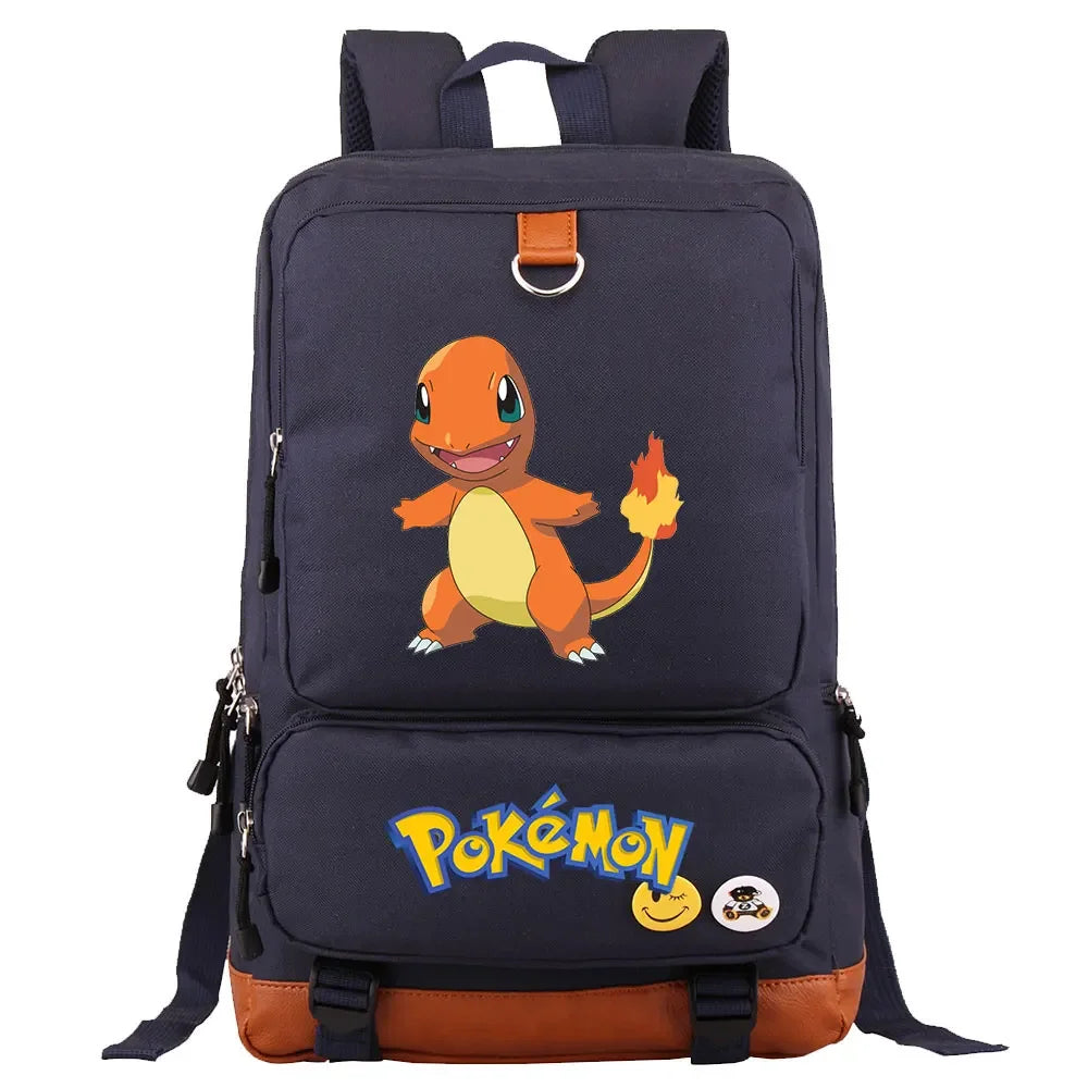 Charmander Squirtle Gengar Boys Girls Kids School Book Bags Women Bagpack Teenagers Canvas Men Laptop Travel Student Backpack