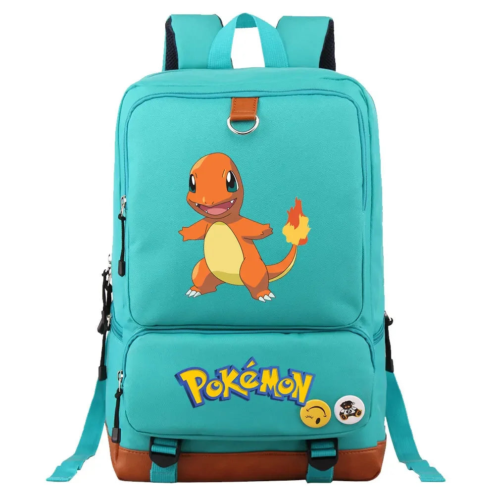 Charmander Squirtle Gengar Boys Girls Kids School Book Bags Women Bagpack Teenagers Canvas Men Laptop Travel Student Backpack