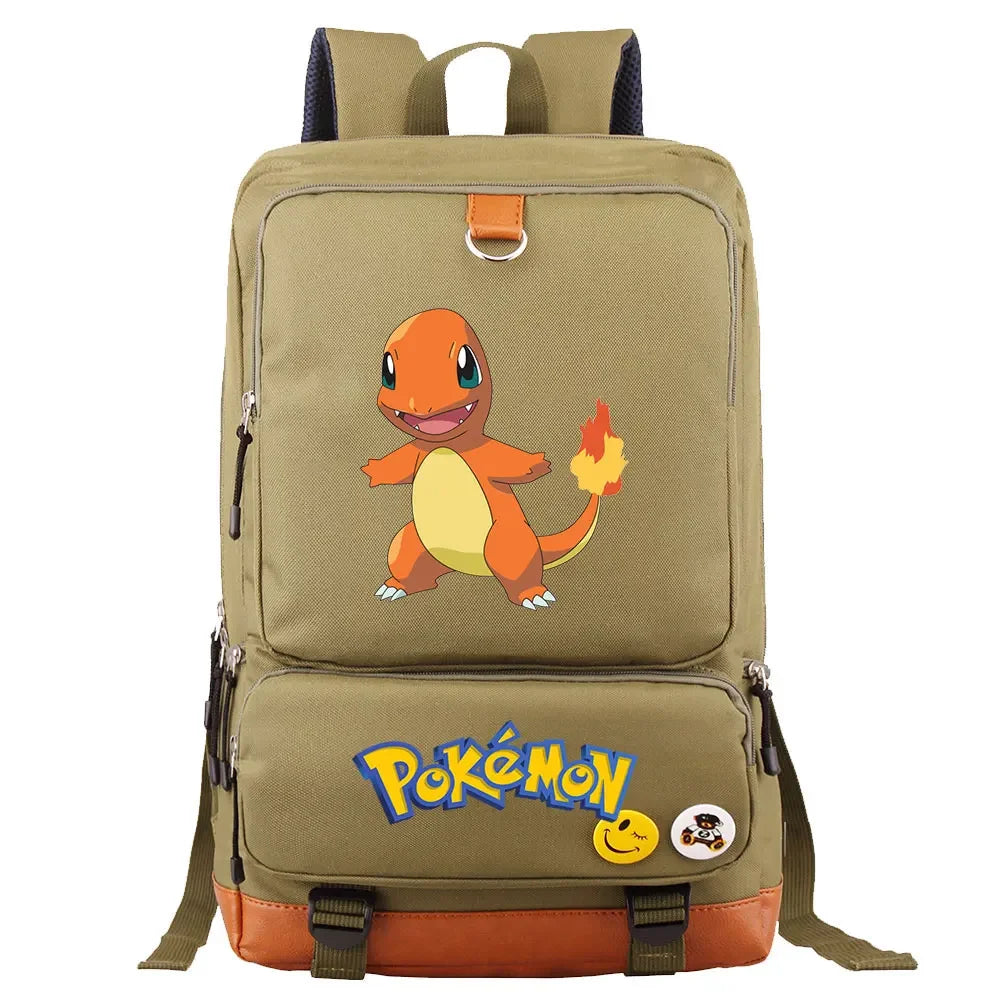 Charmander Squirtle Gengar Boys Girls Kids School Book Bags Women Bagpack Teenagers Canvas Men Laptop Travel Student Backpack