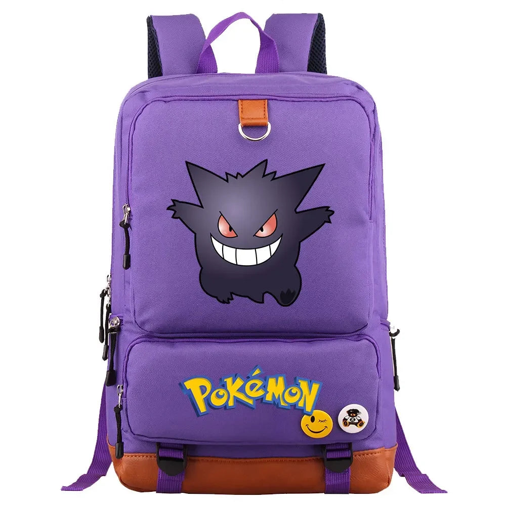 Charmander Squirtle Gengar Boys Girls Kids School Book Bags Women Bagpack Teenagers Canvas Men Laptop Travel Student Backpack