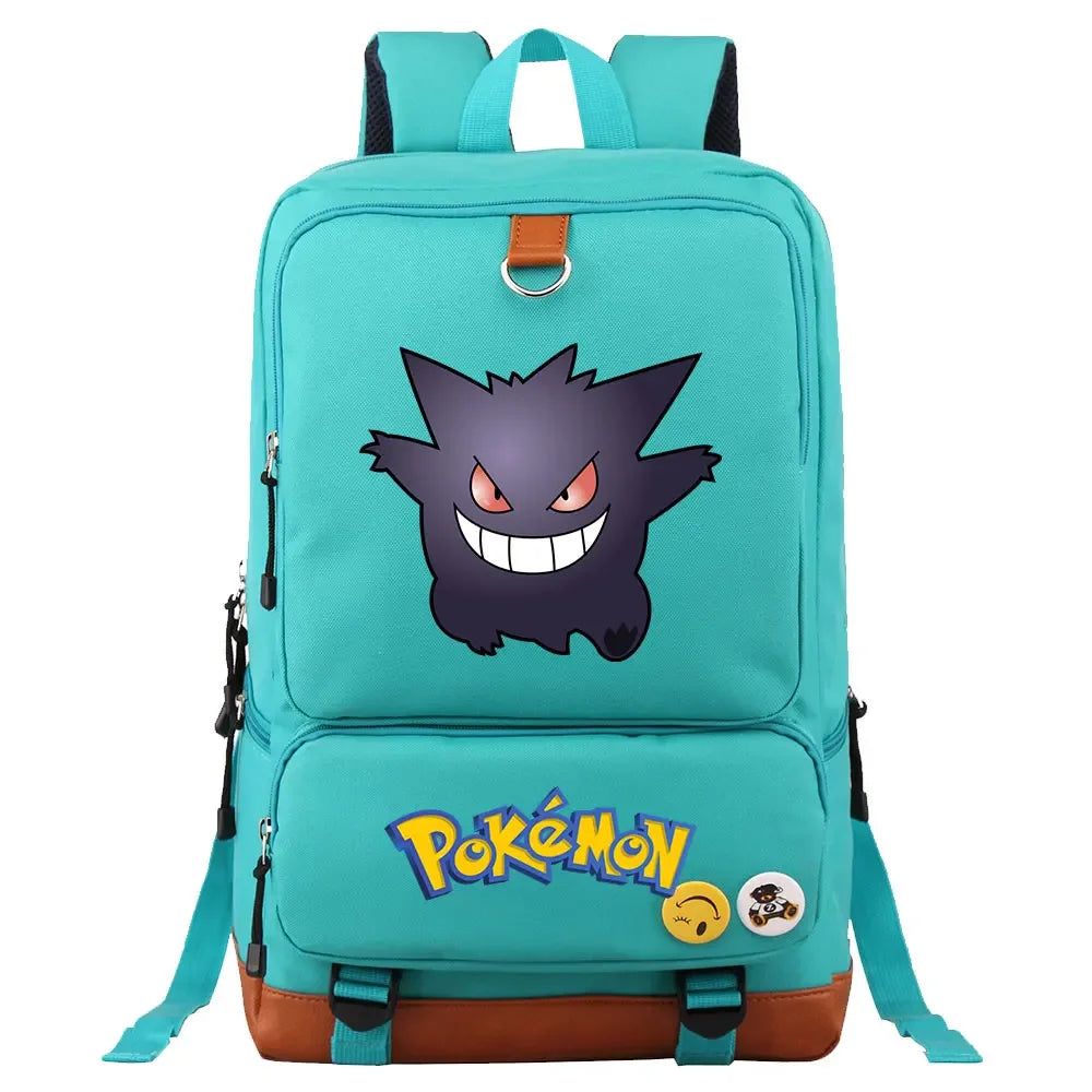 Charmander Squirtle Gengar Boys Girls Kids School Book Bags Women Bagpack Teenagers Canvas Men Laptop Travel Student Backpack