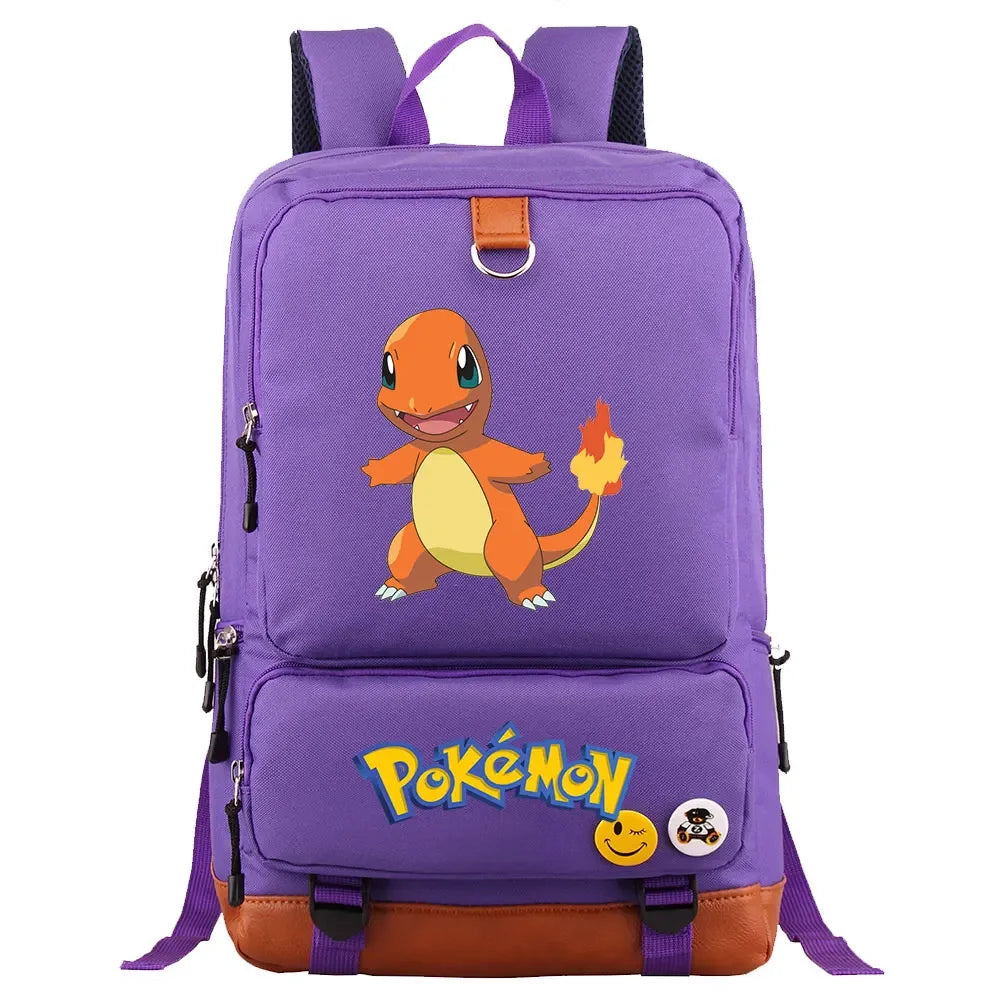 Charmander Squirtle Gengar Boys Girls Kids School Book Bags Women Bagpack Teenagers Canvas Men Laptop Travel Student Backpack