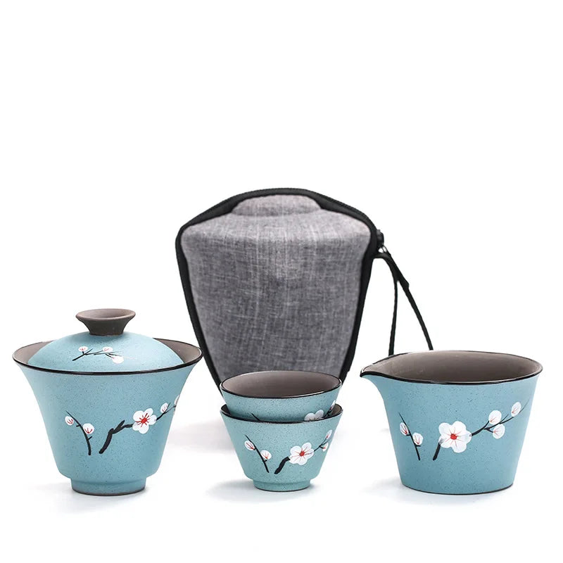 Cherry blossoms Japanese Style Large Hand-painted teacup ceramics tea cup Two cups a pot tea cup Kung Fu tea bowl Pu'er cup