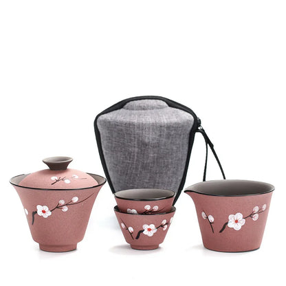 Cherry blossoms Japanese Style Large Hand-painted teacup ceramics tea cup Two cups a pot tea cup Kung Fu tea bowl Pu'er cup