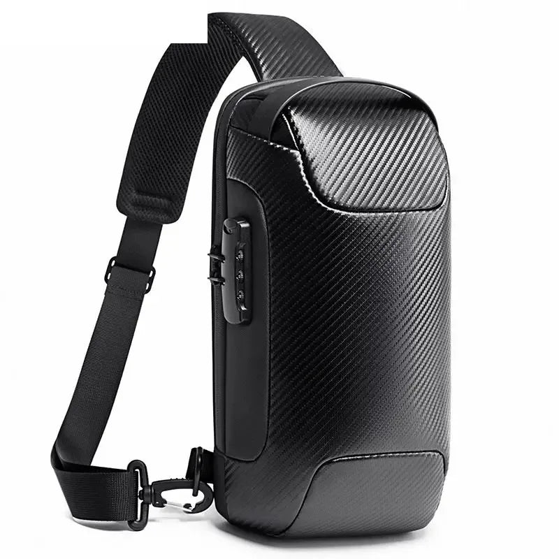 Chest Bag Anti-thief Men Crossbody Bag Waterproof Shoulder Bags USB Charging Short Trip For Male Travel Pack