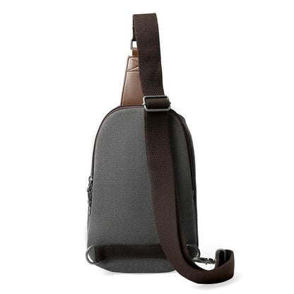 Chest Bag For Men New Multifunction Crossbody Anti-theft Shoulder Messenger Bag Retro Casual Business Polyester PU Fashion Packs