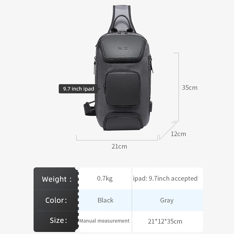 Chest Bag Men Multi functional Men's Oxford Crossbody Bag Shoulder Bags Short Trip Messenger Simple Elegant Chest Bag Pack
