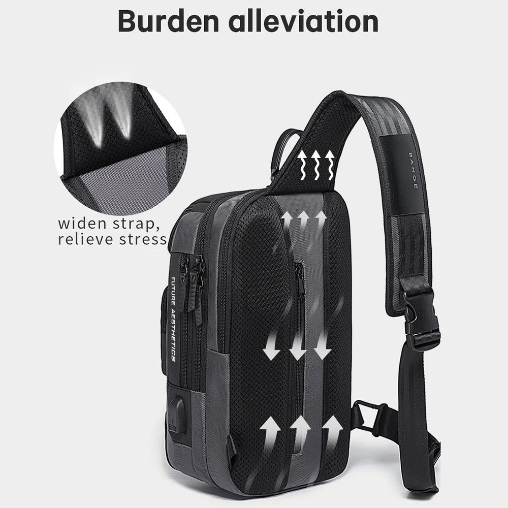 Chest Bag Men Multi functional Men's Oxford Crossbody Bag Shoulder Bags Short Trip Messenger Simple Elegant Chest Bag Pack