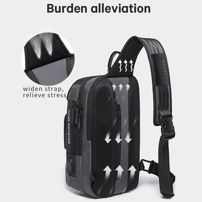 Chest Bag Men Multi functional Men's Oxford Crossbody Bag Shoulder Bags Short Trip Messenger Simple Elegant Chest Bag Pack