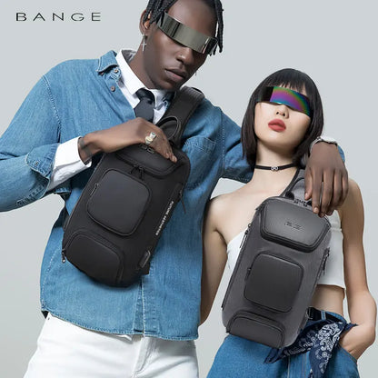 Chest Bag Men Multi functional Men's Oxford Crossbody Bag Shoulder Bags Short Trip Messenger Simple Elegant Chest Bag Pack