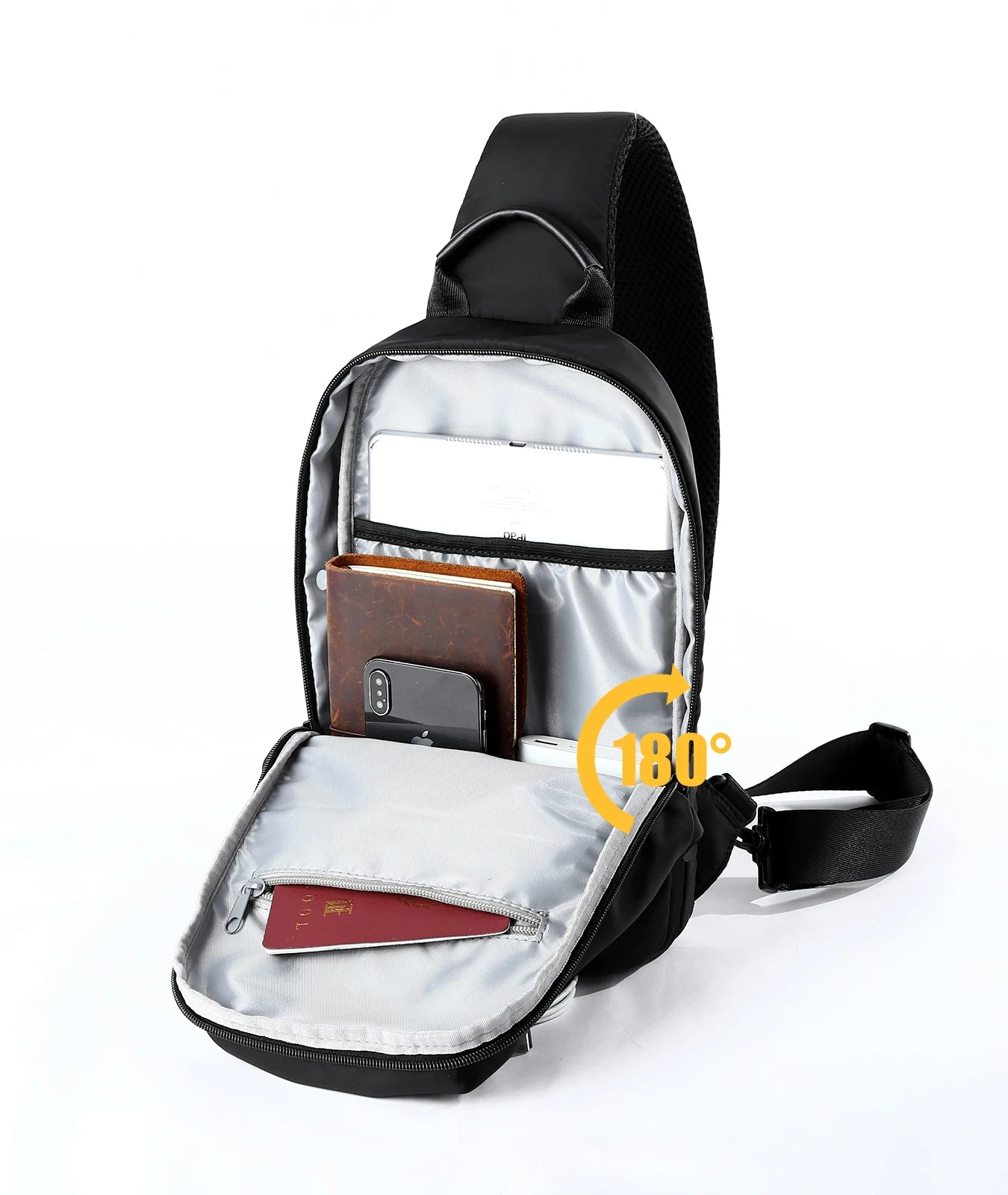 Chest Bag for Men, Waterproof Durable Oxford Crossbody Bag, Lightweight Breathable Sports Travel Shoulder Bag