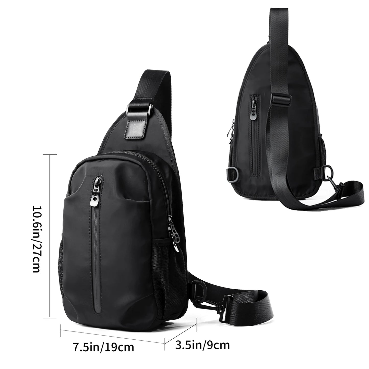 Chest Bag for Men, Waterproof Durable Oxford Crossbody Bag, Lightweight Breathable Sports Travel Shoulder Bag