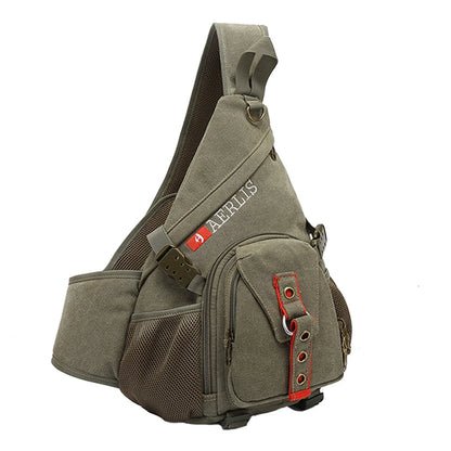 Chest Bag for Teenager Boys Men&Female Canvas Messenger Bags Shoulder Sling Backpack Trave Casual Crossbody Bag for Short Trip