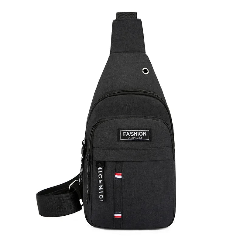 Chest Korean version of the large-capacity tourism outdoor pockets casual sports shoulder men's Messenger bag ZF10265