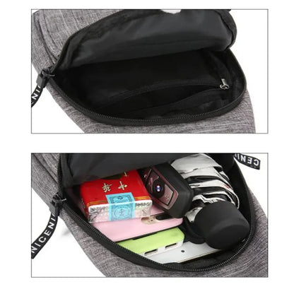 Chest Korean version of the large-capacity tourism outdoor pockets casual sports shoulder men's Messenger bag ZF10265