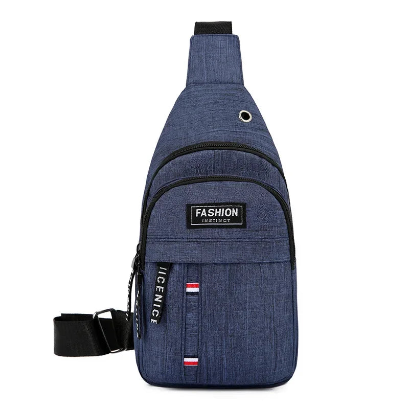 Chest Korean version of the large-capacity tourism outdoor pockets casual sports shoulder men's Messenger bag ZF10265
