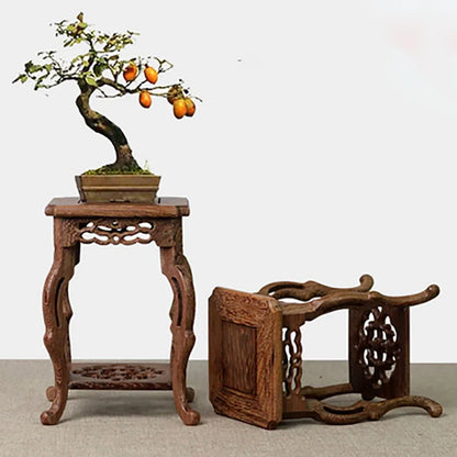 Chicken wing wood potted base desktop teapot ornaments incense Buddha flowers vase flowerpot rack base