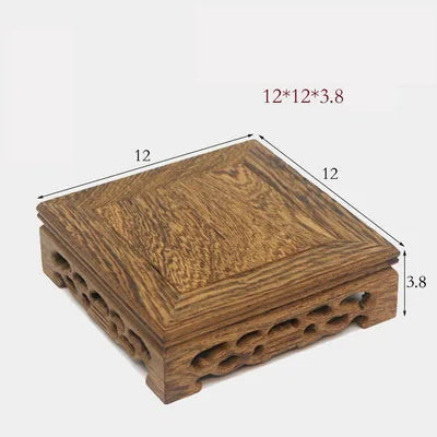 Chicken wing wood potted base desktop teapot ornaments incense Buddha flowers vase flowerpot rack base