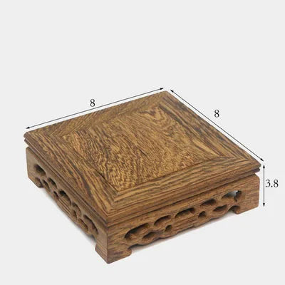 Chicken wing wood potted base desktop teapot ornaments incense Buddha flowers vase flowerpot rack base