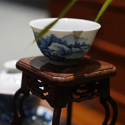 Chicken wing wood potted base desktop teapot ornaments incense Buddha flowers vase flowerpot rack base