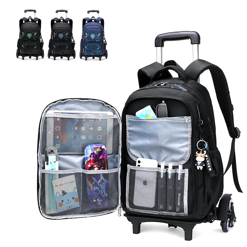 Child luggage school bag On wheels students school Backpack can climb stairs Casual suitcase 6-13 years Children travel backpack