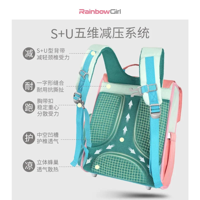 Children Bags For Girls Kids Orthopedic Backpack Primary Schoolbag Book Bag Travel Fashion