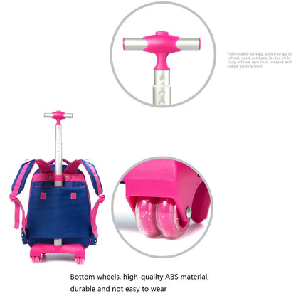 Children Boy School bag Set With Wheels Backpack For Student Girls Trolley Bag With Lunch Bag Pencil Case School Backpack Set