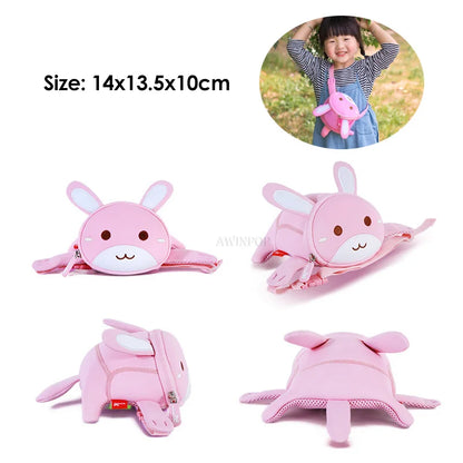 Children Mini Cartoon Unicorn Waist Bags for Girls Boys Cute Fox Rabbit Waist Pack Kids Kawaii Small Crossbody Bag Fanny Pack
