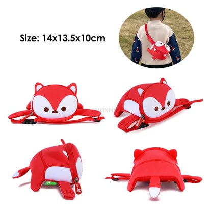 Children Mini Cartoon Unicorn Waist Bags for Girls Boys Cute Fox Rabbit Waist Pack Kids Kawaii Small Crossbody Bag Fanny Pack
