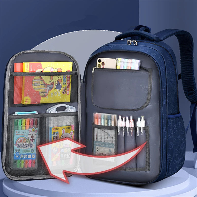 Children Printing School Backpack Large-Capacity Orthopedic Schoolbag For Boys Girls Laptop Backpacks Teenage Nylon School Bags
