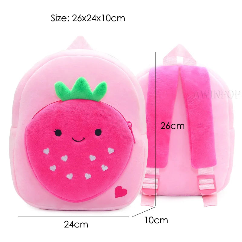 Children School Backpack Fruit Design Girl Boys Backpack Toddler Kids School Bags Kindergarten Cartoon Pineapple Bag Mochilas