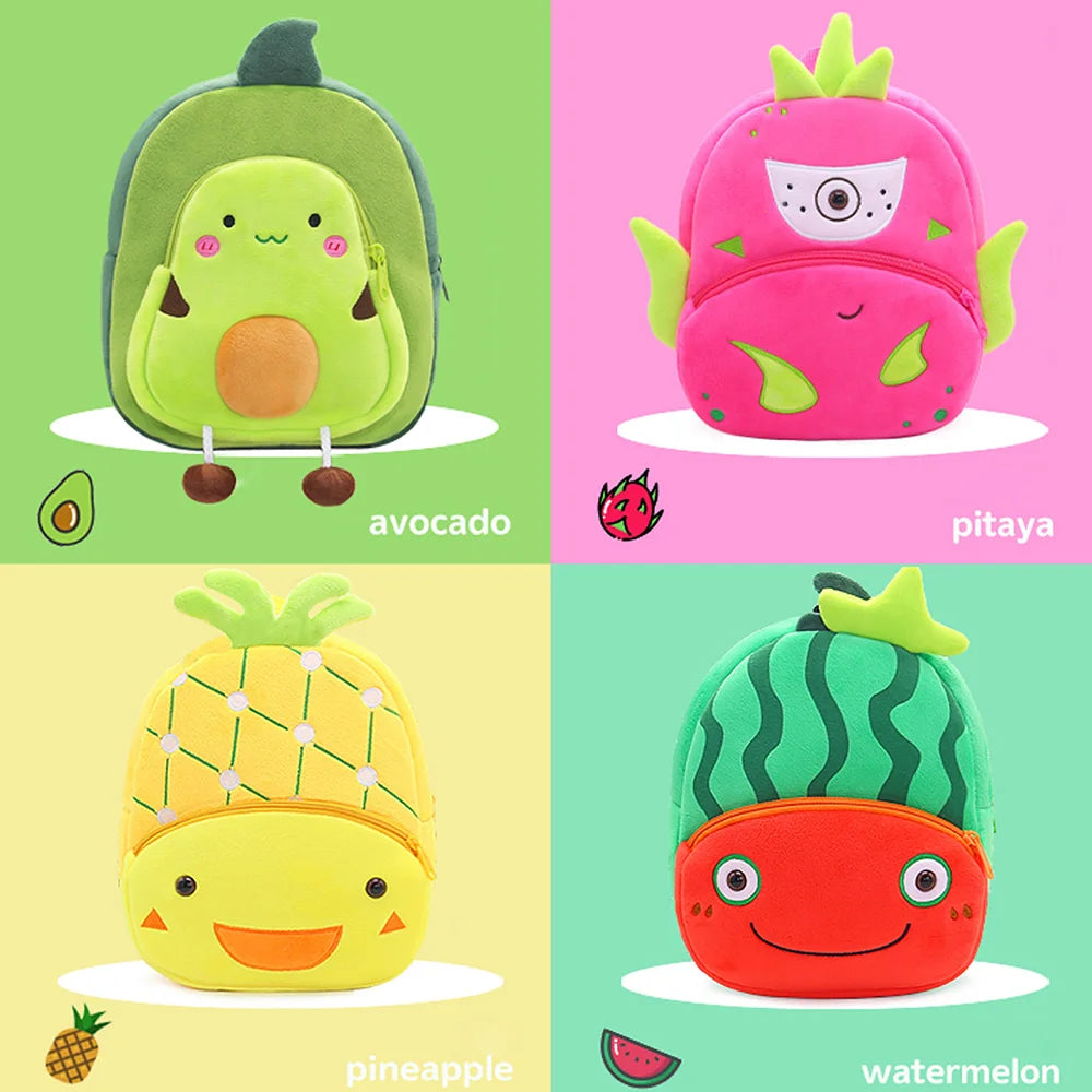 Children School Backpack Fruit Design Girl Boys Backpack Toddler Kids School Bags Kindergarten Cartoon Pineapple Bag Mochilas