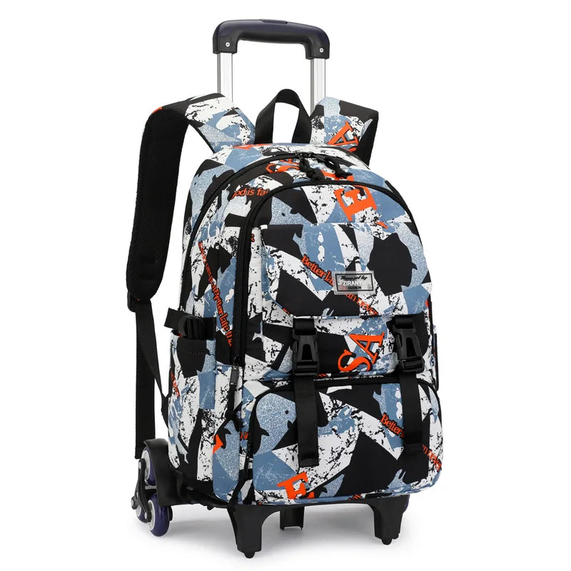 Children School Backpack with Wheels Rolling School Bag For Girls wheeled backpack Trolley Luggage Bag Students Backpack