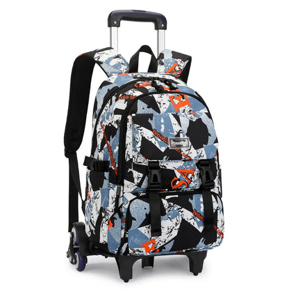 Children School Backpack with Wheels Rolling School Bag For Girls wheeled backpack Trolley Luggage Bag Students Backpack
