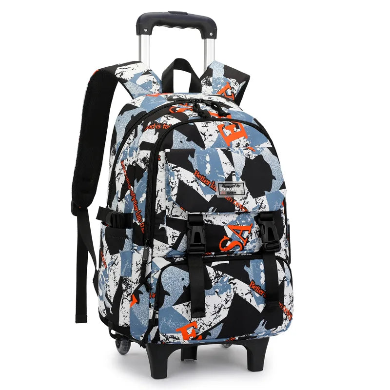 Children School Backpack with Wheels Rolling School Bag For Girls wheeled backpack Trolley Luggage Bag Students Backpack