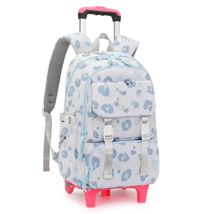 Children School Backpack with Wheels Rolling School Bag For Girls wheeled backpack Trolley Luggage Bag Students Backpack