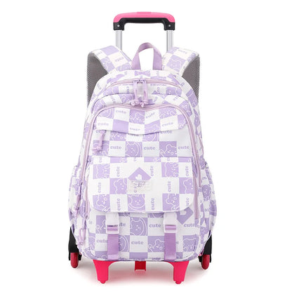 Children School Backpack with Wheels Rolling School Bag For Girls wheeled backpack Trolley Luggage Bag Students Backpack