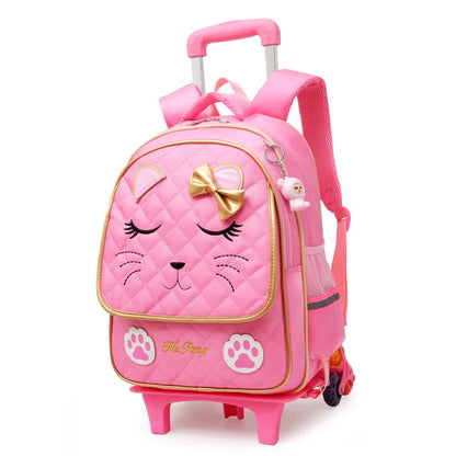 Children School Bag With Wheels School Backpack for Girls Students Backpack Rolling Trolley Bag kids Teenagers Travel Bags