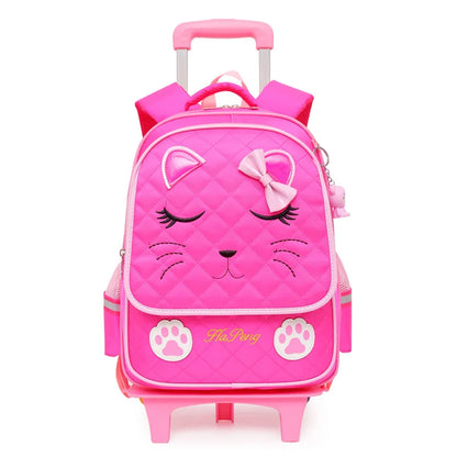 Children School Bag With Wheels School Backpack for Girls Students Backpack Rolling Trolley Bag kids Teenagers Travel Bags