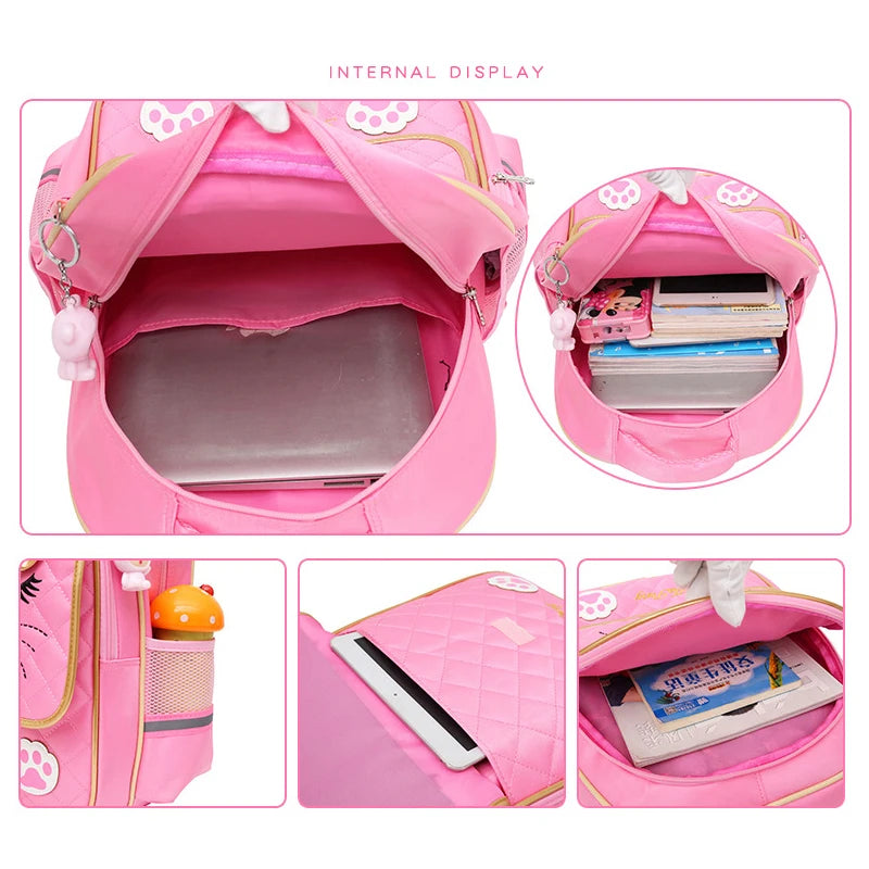 Children School Bag With Wheels School Backpack for Girls Students Backpack Rolling Trolley Bag kids Teenagers Travel Bags