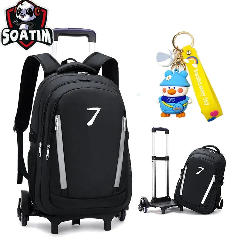Children School Bags Mochila Kids Backpacks With Wheel Trolley Luggage For Girls Boys backpack Escolar Backbag Schoolbag