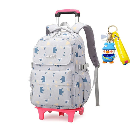 Children School Bags Mochilas Kids Backpacks With Wheel Trolley Luggage Girls princess backpack Backbag kids Schoolbag
