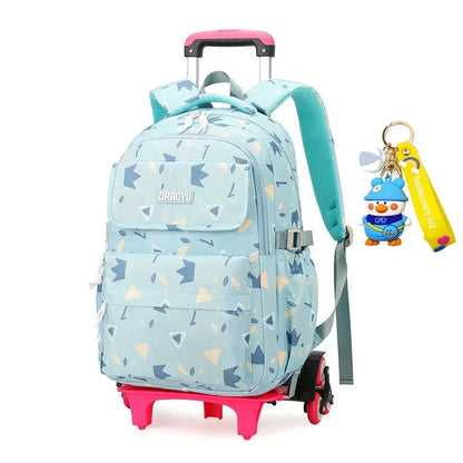 Children School Bags Mochilas Kids Backpacks With Wheel Trolley Luggage Girls princess backpack Backbag kids Schoolbag