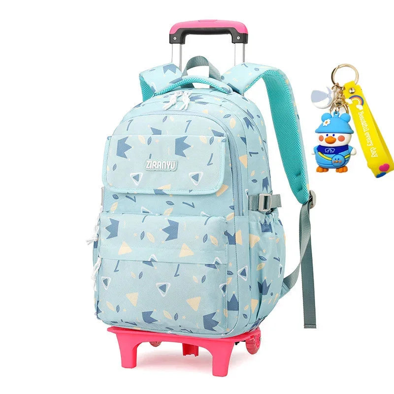 Children School Bags Mochilas Kids Backpacks With Wheel Trolley Luggage Girls princess backpack Backbag kids Schoolbag