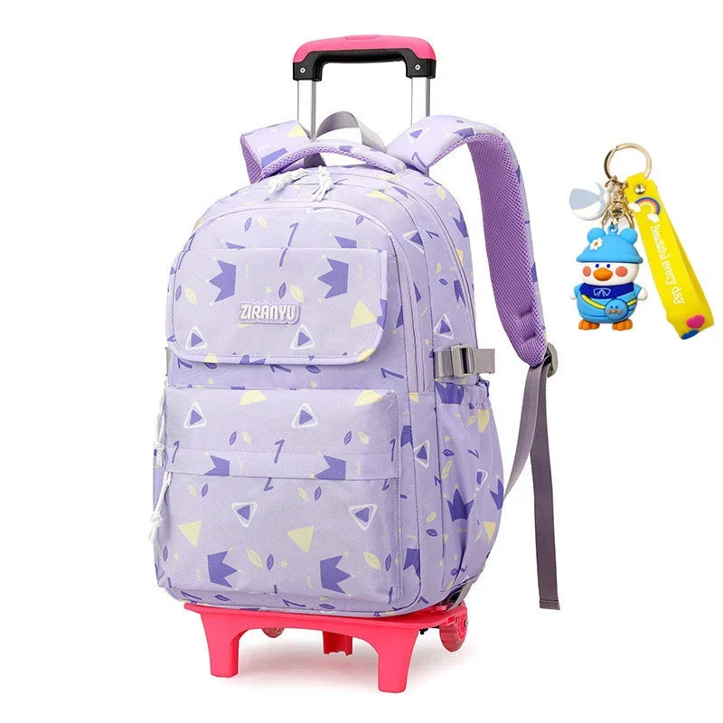 Children School Bags Mochilas Kids Backpacks With Wheel Trolley Luggage Girls princess backpack Backbag kids Schoolbag