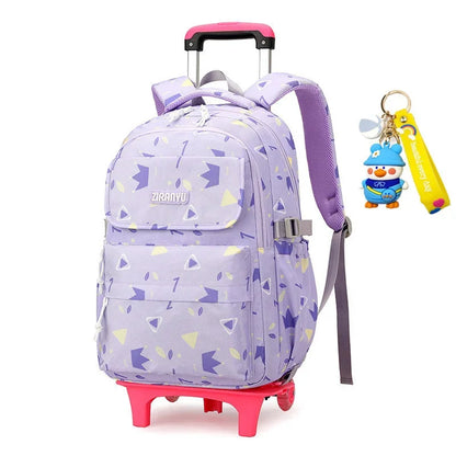 Children School Bags Mochilas Kids Backpacks With Wheel Trolley Luggage Girls princess backpack Backbag kids Schoolbag