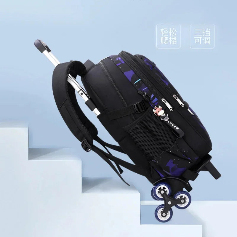 Children School Bags With Wheel Mochila Kids Backpacks Trolley Luggage For Girls Boys backpack Escolar Backbag Schoolbag